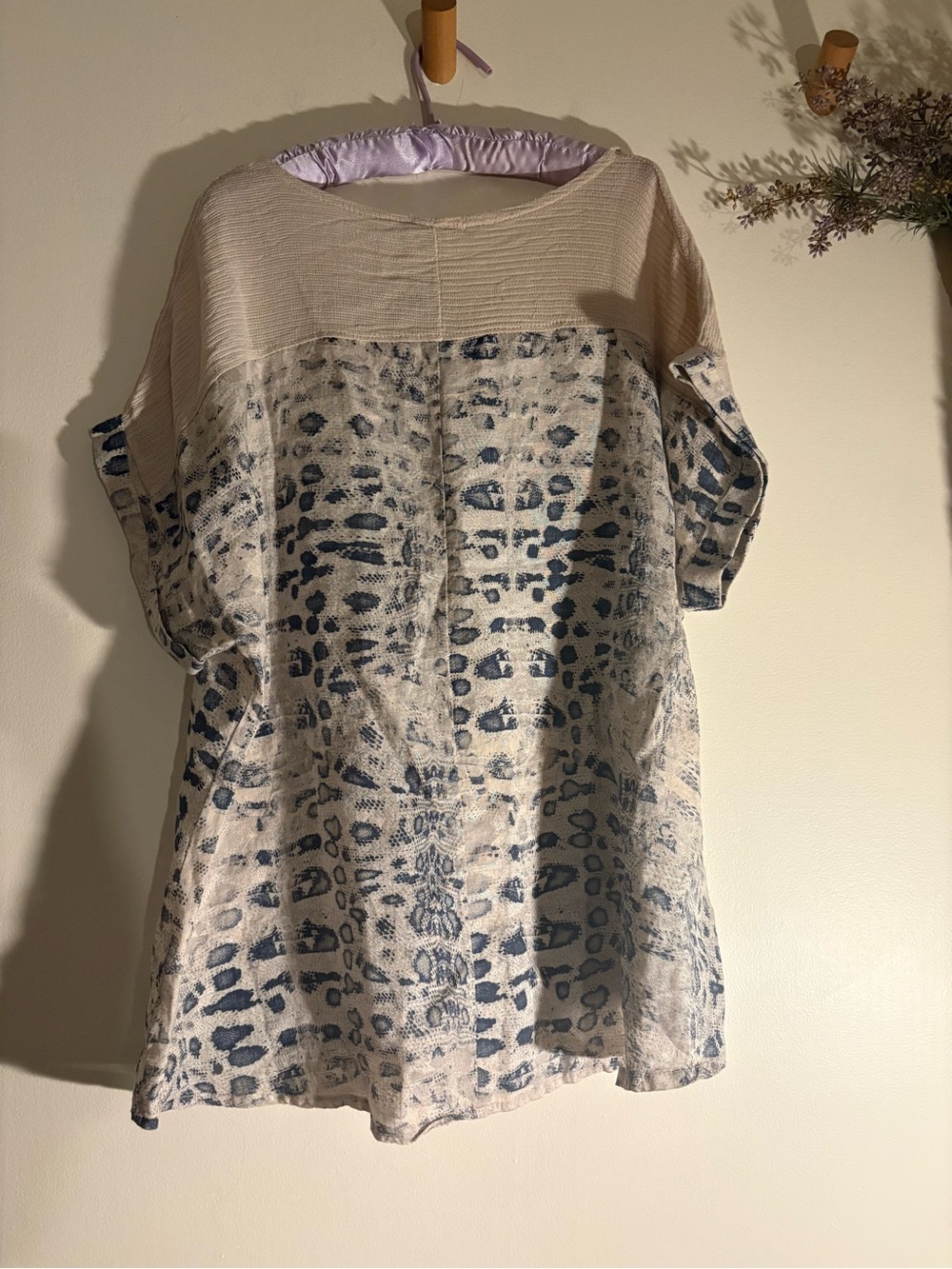100% Linen Oversized Tunic Top 2X NWT Made in Italy - Picture 3 of 5